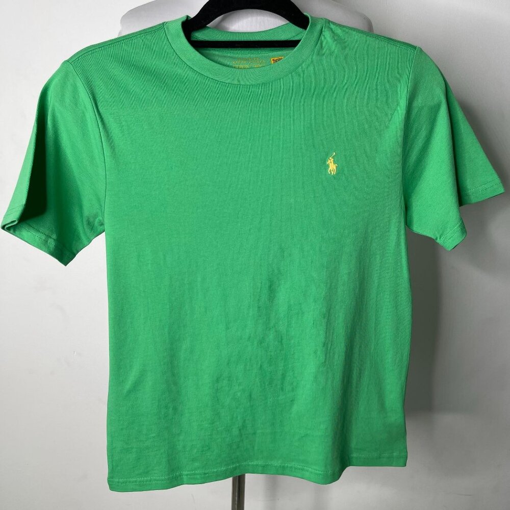 NWT Polo Ralph Lauren Kid's Green Cotton Short Sleeve T-Shirt Size Medium
